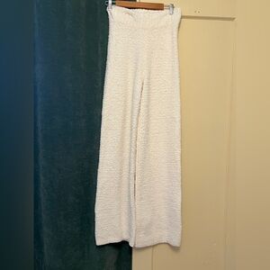 SKIMS Ivory Bouclé Wide-Leg Pants